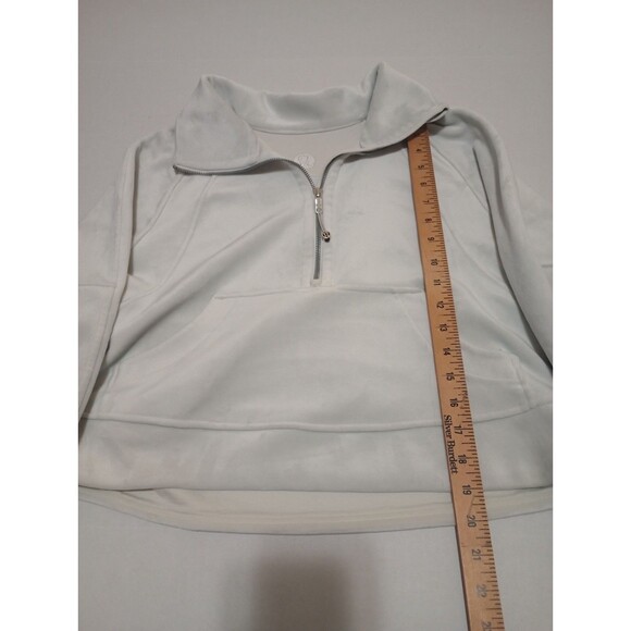 Lululemon Scuba Oversized Funnel Neck Half Zip Womens XS/S White Velvet - Picture 3 of 9